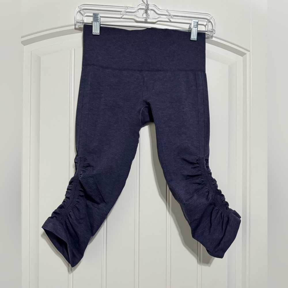 Lululemon In The Flow Crop II in Heathered Deep Navy
